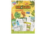 Carte cu activitati de colorat, dinozauri, A4, 64 pag, Moxy