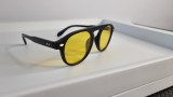 Ochelari de soare Vintage - Rama neagra Lentile galbene