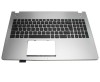 Tastatura Asus Neagra N56VJ cu Palmrest argintiu fara Touchpad, N56VM cu Palmrest argintiu fara Touchpad,