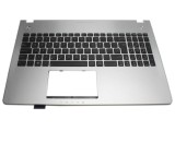 Tastatura Asus Neagra 2HNJ8KA0290 cu Palmrest argintiu fara Touchpad, 43NJ8TCJN10 cu Palmrest argintiu fara