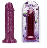 Dildo Realist Parfumat Max, Aroma Mure, PVC, Mov, 25 cm