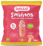 Pufuleti Smilitos BIO cu ulei de masline, banane si capsuni, +6 luni Smileat