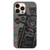 Husa compatibila cu Apple iPhone 15 Pro Max model Vintage still alive today, Silicon, TPU, Viceversa, Transparent, Carcasa