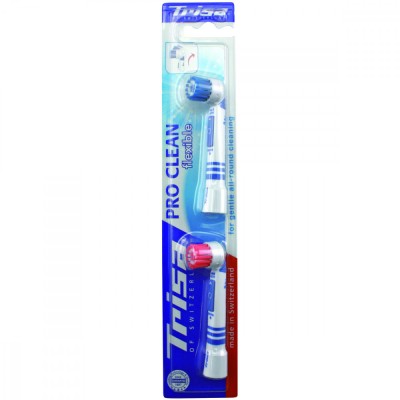 Set 2 capete de schimb pentru periuta de dinti electrica Trisa Pro Clean Flexible 659215 - NOU foto