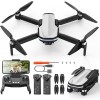 Drona HS280D Velixo, Camera 1080P HD, WiFi, 28min, Retur Automat, Flux Optic, Control Vocal, 360°, Pliabila, 2 Baterii, Alb/Negru