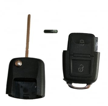 Cheie Briceag Compatibila cu MK4, 1J0 959 753 CT, 2 Butoane Completa, Aftermarket foto