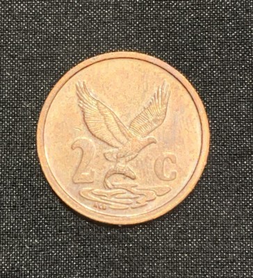 Moneda 2 cenți 2000 Africa de Sud foto