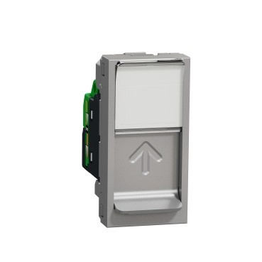 Priza RJ45 CAT6 UTP 1M Schneider Noua Unica aluminiu NU341430 foto