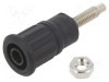 Conector banană 4mm soclu 32A 1kV negru nichelat ST&Auml;UBLI