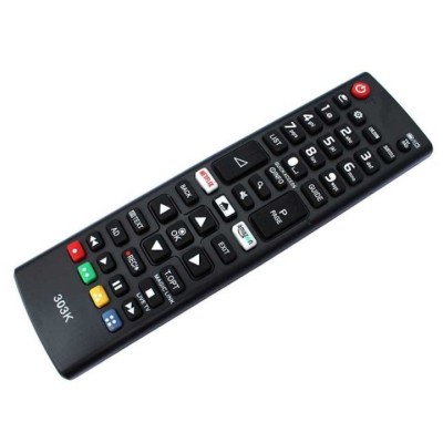 Telecomanda universala LCD, compatibila LG, model 303K, cu functiile Netflix si Amazon, distanta maxima de operare 10m, neagra foto
