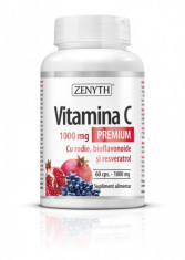 Vitamina C Premium cu rodie 1000 mg (60 capsule) foto