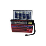 Radio solar cu lanterna, bluetooth, acumulator 3.7v 18650, USB, TF, AM, FM, SW,