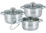 Set 3 oale cu capace din inox Bohmann