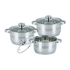 Set 3 oale cu capace din inox Bohmann