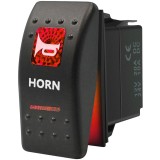 Buton Intrerupator, Comutator, ON OFF, Auto, 12V 24V, cu LED Panou, Lumina Rosie, HORN, Oem
