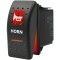 Buton Intrerupator, Comutator, ON OFF, Auto, 12V 24V, cu LED Panou, Lumina Rosie, HORN