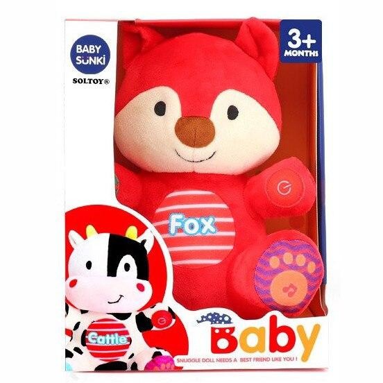 Jucarie de plus SOLTOY&reg; Sunki Fox cu melodii linistitoare