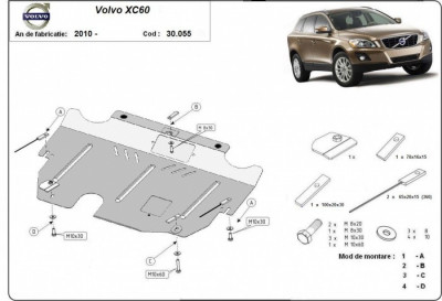 Scut motor metalic Volvo XC60 2008-2017 foto