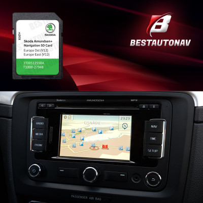 Card navigatie Original Skoda Superb 2 Amundsen+ Europa de Est Romania 2020 foto