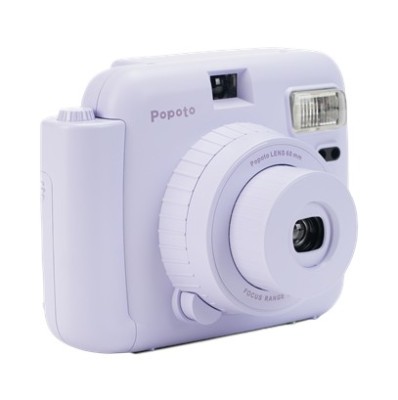 Camera foto color instant, Popoto M12, blitz integrat, compatibila Fuji Instax Mini 62 x 46 mm, oglinda selfie, mov foto