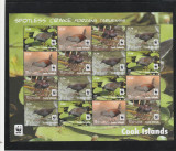 Cook Islands 2014-Fauna,WWF,Pasari,bloc de 4 serii dantelate.MNH,Mi.1397-2000