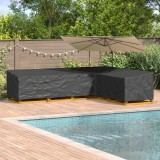 vidaXL Husă pentru mobilă Negru 330 x 255 x 80 cm Material Oxford 600D 4105695