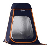 Outsunny Cort de Duș Pop-Up Impermeabil cu Acoperiș Detașabil, din Poliester 190T și Oțel, 152x152x200 cm, Albastru &Icirc;nchis | Aosom Romania