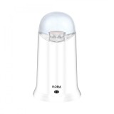 Rasnita Electrica Floria ZLN3085 Alb Putere 200W, Capacitate 60 gr, Cuva otel inoxidabil,