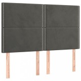 Cumpara ieftin Tablii de pat, 4 buc, gri inchis, 72x5x78/88 cm, catifea