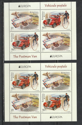 Romania 2013 - #1979C Europa Vehicule Postale M/S 2v MNH foto