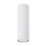 Lampă De Tavan Karbon Alb Din Aluminiu, 1 Bec Tub Minimalist De Interior
