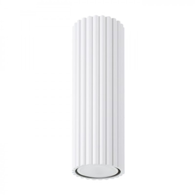 Lampă De Tavan Karbon Alb Din Aluminiu, 1 Bec Tub Minimalist De Interior foto