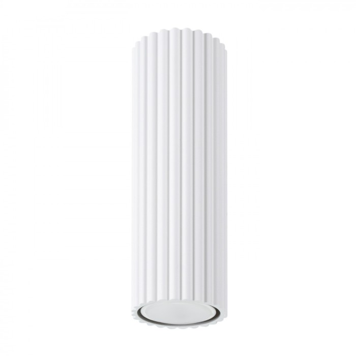 Lampă De Tavan Karbon Alb Din Aluminiu, 1 Bec Tub Minimalist De Interior