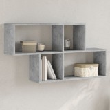Gossi raft de perete, gri beton, 100x20x53 cm , lemn prelucrat
