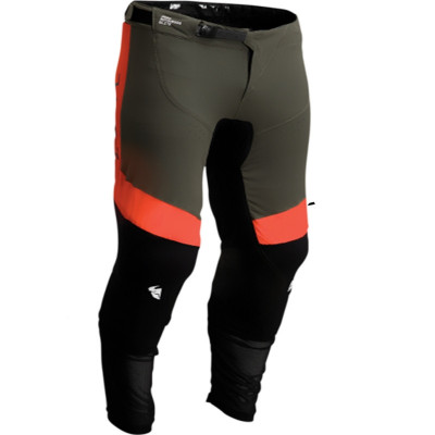 Pantaloni cross/atv Thor Prime Status, negru/portocaliu, marime 36 foto