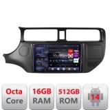 Navigatie Kia Rio 2011-2014 Edotec Kit-rio-11 8 core QLED 2K 16+512 360 Android Waze USB Navigatie Internet Youtube Radio CarStore Technology