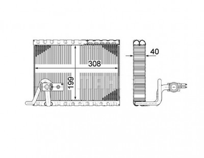 Evaporator aer conditionat Citroen C4 2004-2010, Ds5 2011-; Ds 5 2015-; Peugeot 3008 2008-2016, 5008 2009-2016, 240x305x40mm, MAHLE AE124000P foto