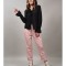 PANTALONI STIL BARBATESC CU DUNGI CAMINO TALIE UNICA Baby Pink