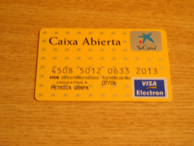 M1 R1 - Card bancar vechi 33 - piesa de colectie foto