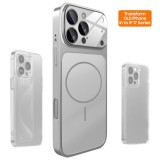 Husa Skin pentru Transformare iPhone 14 Pro in iPhone 17 Pro &ndash; Design Premium, Compatibil MagSafe, Culoare Silver