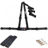 Centura de siguranta Tenzo-R Sport cu prindere &icirc;n 3 puncte si perna pentru centura, set negru Performance AutoTuning