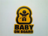 Sticker &quot;Baby On Board&quot; reflectorizant