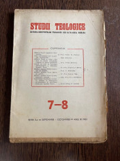 Studii Teologice. Revista institutelor teologice din Patriarhia Romana Seria a II-a 7-8 1951 foto