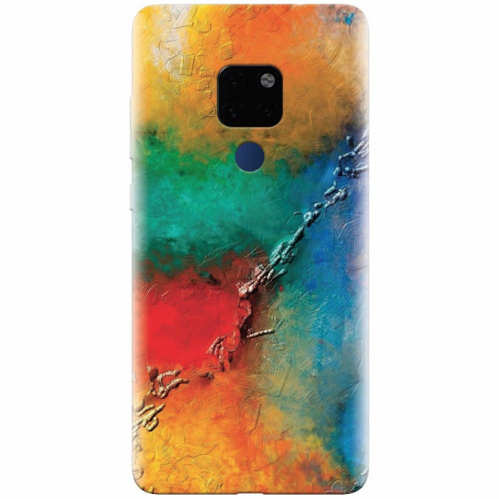 Husa silicon pentru Huawei Mate 20, Colorful Wall Paint Texture