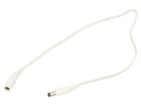 Cablu Alb DC 5,5/2,1mm 2x0,5mm2 Mufă-Soclu Drept