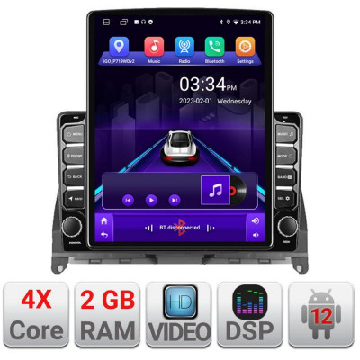 Navigatie dedicata Mercedes W204 2008-2012 K-W204 ecran tip TESLA 9.7&amp;quot; cu Android Radio Bluetooth Internet GPS WIFI 2+32 DSP Qu CarStore Technology foto