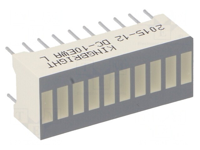 Afișaj LED Riglă Roșie 25,4x10,16mm
