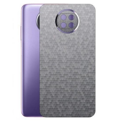 Set Folii Skin Acoperire 360 Compatibile cu Xiaomi Redmi Note 9T (2 Buc) - ApcGsm Wraps HoneyComb Silver foto