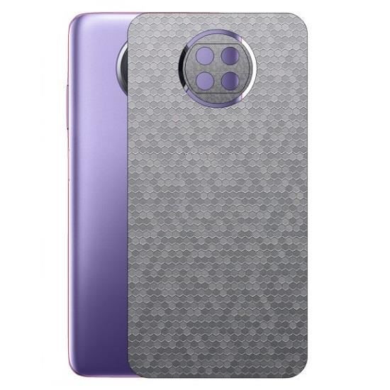 Set Folii Skin Acoperire 360 Compatibile cu Xiaomi Redmi Note 9T (2 Buc) - ApcGsm Wraps HoneyComb Silver