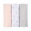 Set 3 Museline Beaba bumbac organic 70x70 cm Swan Pink